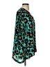 CAbi 100% Polyester Floral Teal Short Sleeve Blouse Size S - photo 4