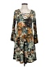 emerald Print Teal Casual Dress Size S - photo 1
