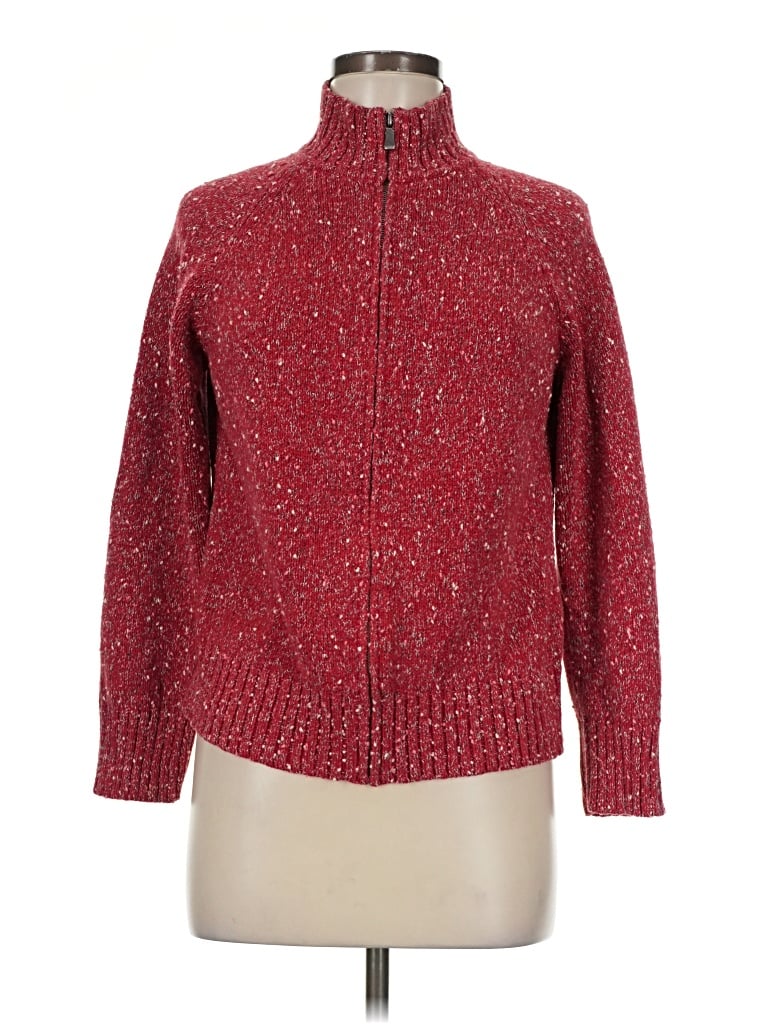 Pre-owned Liz Claiborne Cardigan Sweater In Red