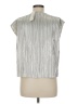 Evereve Metallic Silver Sleeveless Blouse Size M - photo 2