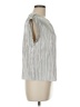 Evereve Metallic Silver Sleeveless Blouse Size M - photo 4