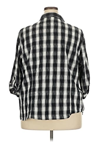 Cj Banks 3/4 Sleeve Button-Down Shirt (view 2)