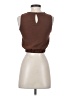 Paper Crane 100% Polyester Brown Sleeveless Blouse Size XS - photo 2