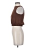 Paper Crane 100% Polyester Brown Sleeveless Blouse Size XS - photo 5