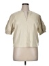 Steve Madden 100% Polyurethane Ivory Short Sleeve Blouse Size XL - photo 1