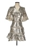 Saylor Metallic Silver Cocktail Dress Size XS - photo 1