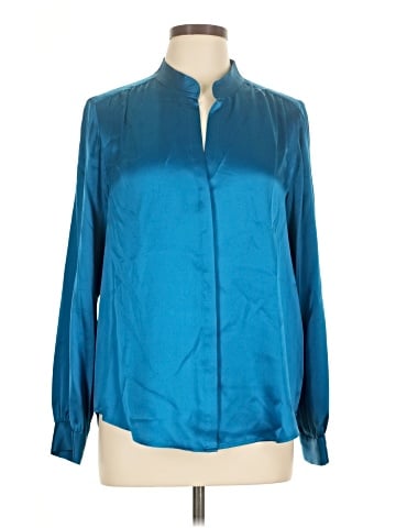 L'Agence Long Sleeve Silk Top (view 1)