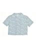Art Class 100% Rayon Floral Blue Short Sleeve Blouse Size 7 - 8 - photo 1