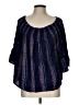 En Creme 100% Rayon Blue 3/4 Sleeve Blouse Size L - photo 1