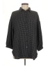 Express 100% Polyester Houndstooth Black 3/4 Sleeve Blouse Size M - photo 1