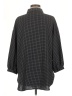 Express 100% Polyester Houndstooth Black 3/4 Sleeve Blouse Size M - photo 2