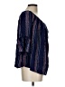 En Creme 100% Rayon Blue 3/4 Sleeve Blouse Size L - photo 4