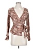 Meraki Paisley Brown Long Sleeve Blouse Size XS - photo 1