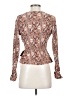 Meraki Paisley Brown Long Sleeve Blouse Size XS - photo 2