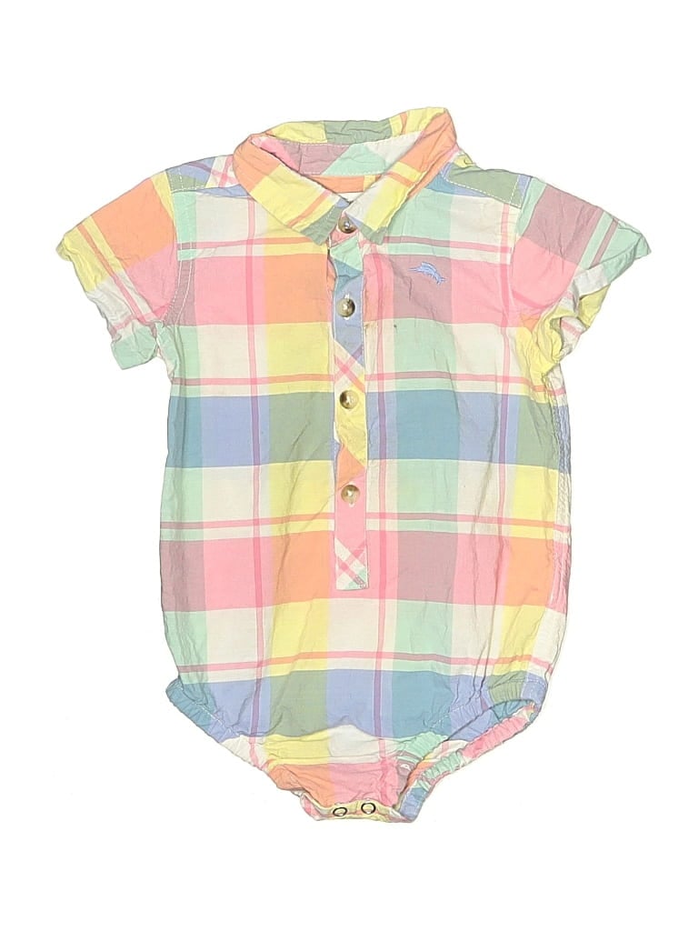 Pre-owned Tommy Bahama Kids' Short Sleeve Onesie In Yellow
