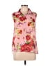 Fun & Flirt Floral Pink Sleeveless Blouse Size L - photo 1
