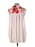 Fun & Flirt Floral Pink Sleeveless Blouse Size L - photo 2