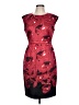 Tahari Graphic Red Cocktail Dress Size 10 - photo 1
