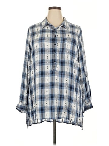 Cato 3/4 Sleeve Button-Down Shirt (view 1)