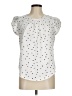 Shein 100% Polyester Polka Dots White Short Sleeve Blouse Size 6 - photo 1
