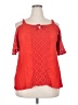 Perseption Concept Red Short Sleeve Blouse Size 2X - photo 1