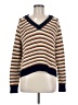 Madewell 100% Cotton Stripes Brown Pullover Sweater Size M - photo 1