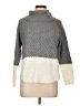 It's Our Time 100% Acrylic Color Block Gray Turtleneck Sweater Size L - photo 1