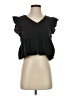 Shein 100% Cotton Black Short Sleeve Top Size S - photo 1