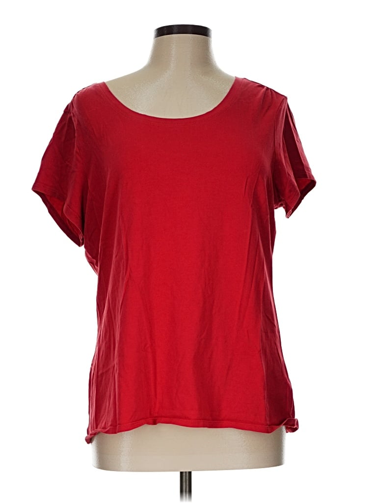 Pre-owned Coldwater Creek Short Sleeve T-shirt In Red