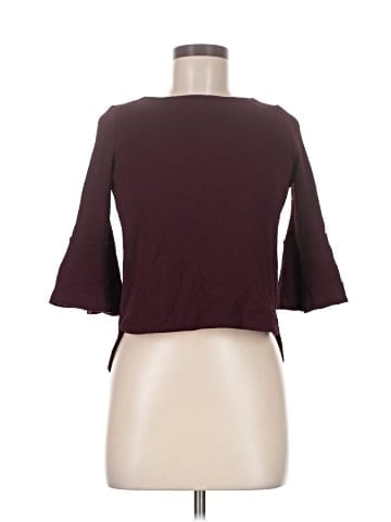 Zara W&B Collection 3/4 Sleeve Top (view 1)