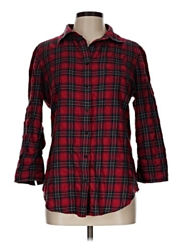 Elizabeth and James 3/4 Sleeve Button-Down Shirt (view 1)