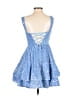 Unbranded 100% Polyester Stars Blue Cocktail Dress Size 4 - photo 2