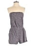 Ecote 100% Cotton Chevron-herringbone Gray Romper Size L - photo 1