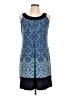 En Focus Studio Graphic Blue Cocktail Dress Size 10 Petite - photo 1