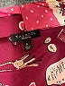 Talbots 100% Polyester Hearts Burgundy Short Sleeve Blouse Size 8 - photo 7