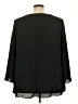 Avenue 100% Polyester Black 3/4 Sleeve Blouse Size 22 Plus - photo 2