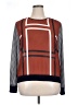 MICHAEL Michael Kors 100% Polyester Checkered-gingham Orange Pullover Sweater Size XL - photo 1