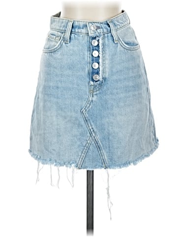7 For All Mankind Denim Skirt (view 1)