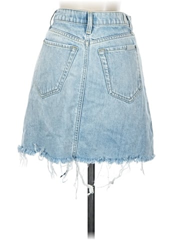 7 For All Mankind Denim Skirt (view 2)