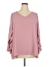 Avenue 100% Polyester Pink 3/4 Sleeve Blouse Size 22 Plus - photo 1
