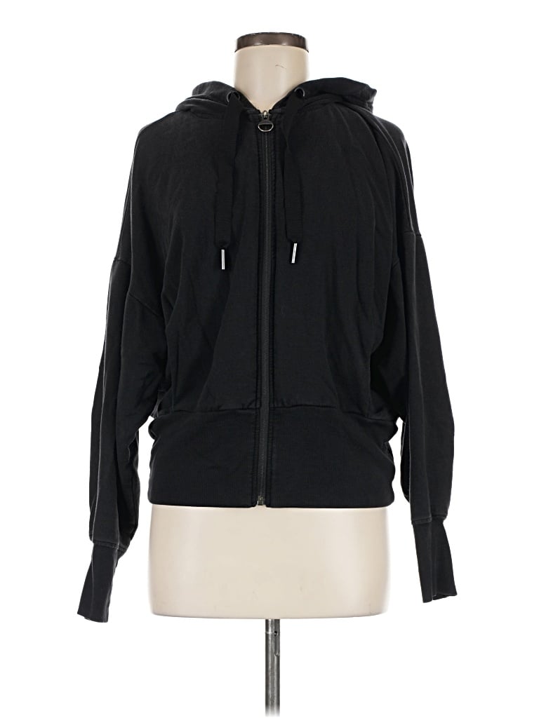 Pre-owned Athleta Zip Up Hoodie In Black