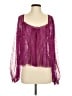Free People 100% Polyester Purple 3/4 Sleeve Blouse Size S - photo 1