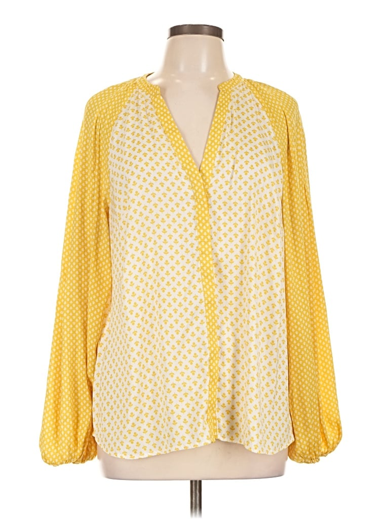 Pre-owned Boden Long Sleeve Blouse In Yellow