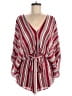 Mustard Seed 100% Rayon Stripes Red Romper Size M - photo 1