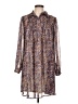 Nine West 100% Polyester Print Brown Casual Dress Size L - photo 1