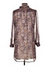 Nine West 100% Polyester Print Brown Casual Dress Size L - photo 2