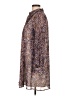 Nine West 100% Polyester Print Brown Casual Dress Size L - photo 5