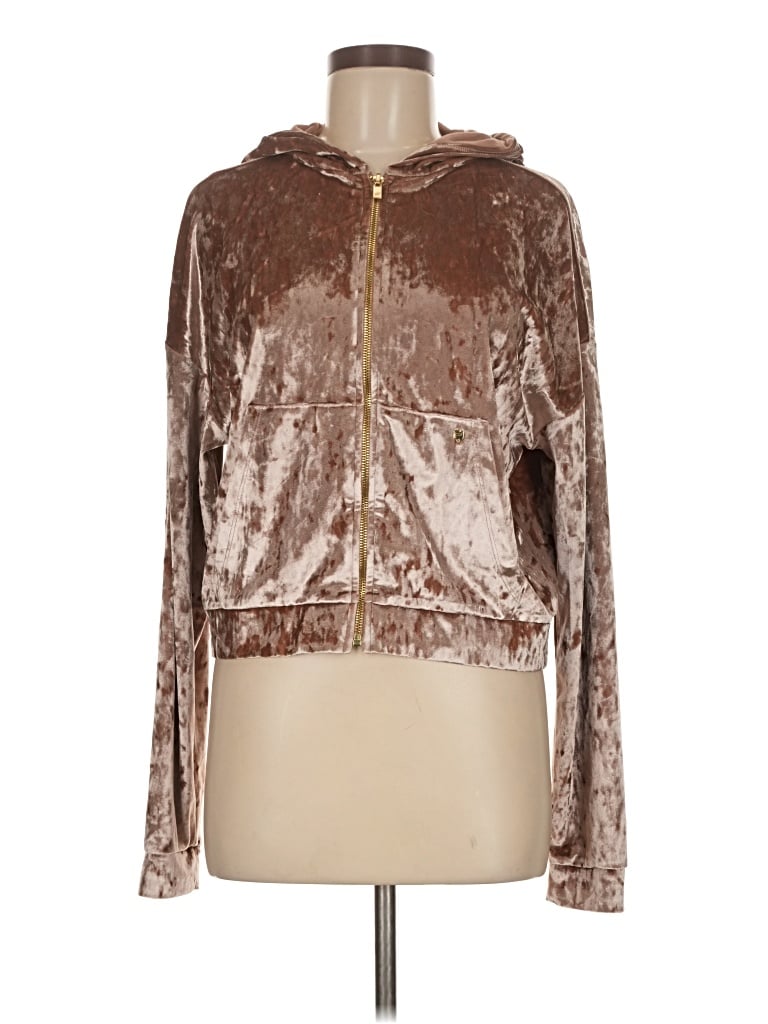 Pre-owned Fabletics Zip Up Hoodie In Brown