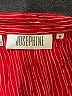 Josephine 100% Rayon Stripes Red Short Sleeve Blouse Size 8 - photo 7
