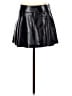 MNG 100% Polyester Metallic Black Faux Leather Skirt Size EU 36 / US 6 - photo 1